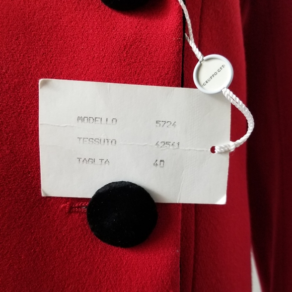 Sold Other Platform! Valentino Blazer Jacket NWT Lambs Wool Red Double Breasted - Picture 13 of 16
